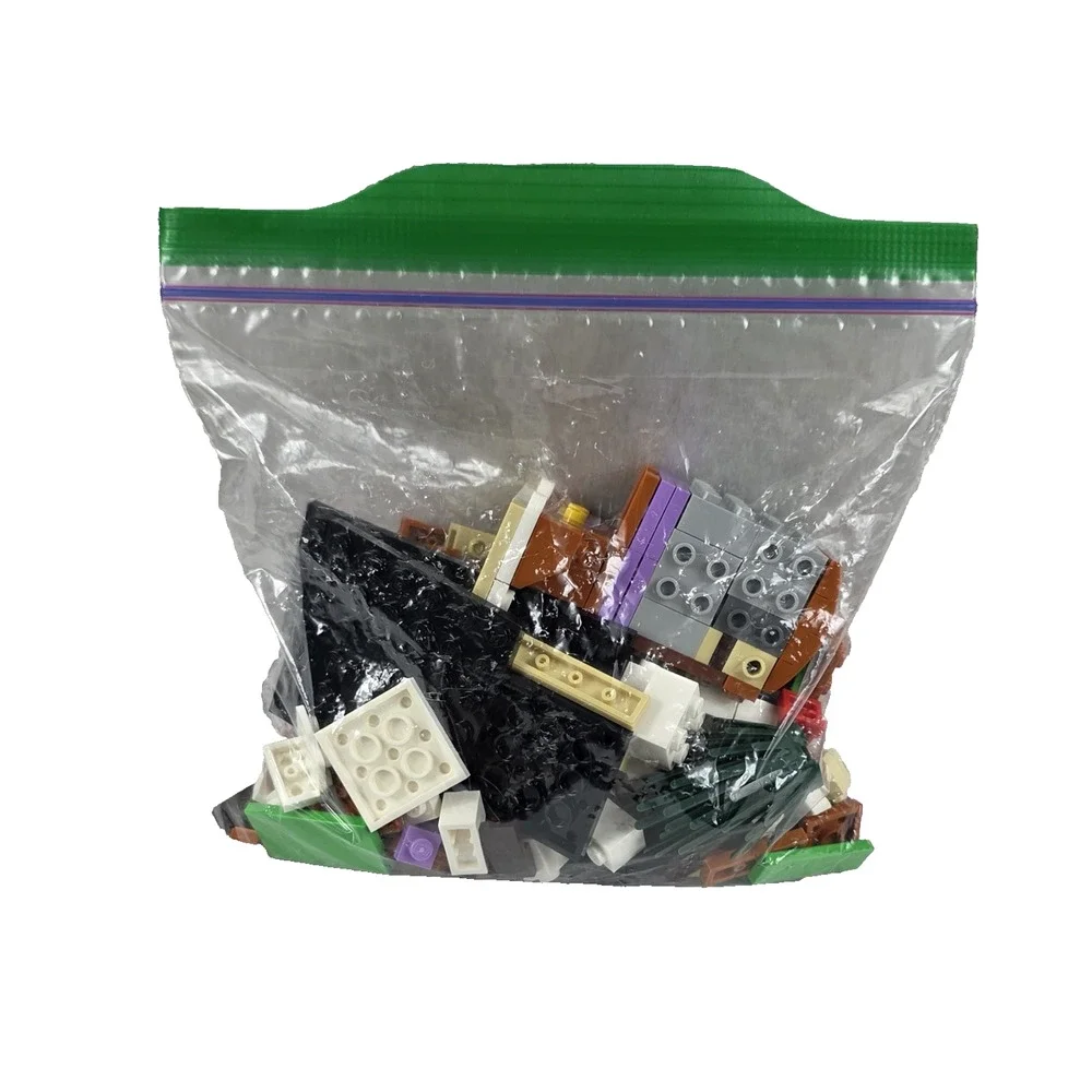 LEGO Pieces Lot - Brown, White and Black Colors + Accessories